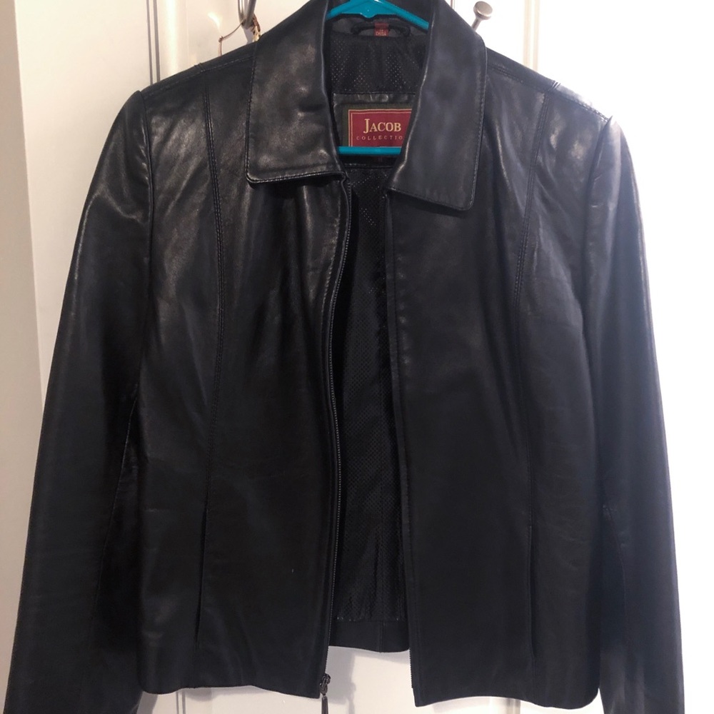 Women's - Black Lambskin Leather Motorcycle Jacket